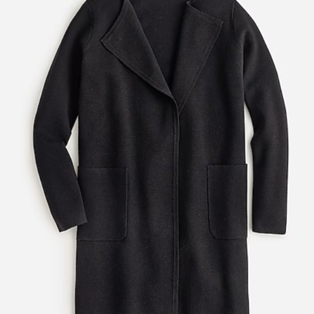 J. Crew Juliette collarless sweater-blazer Black Small